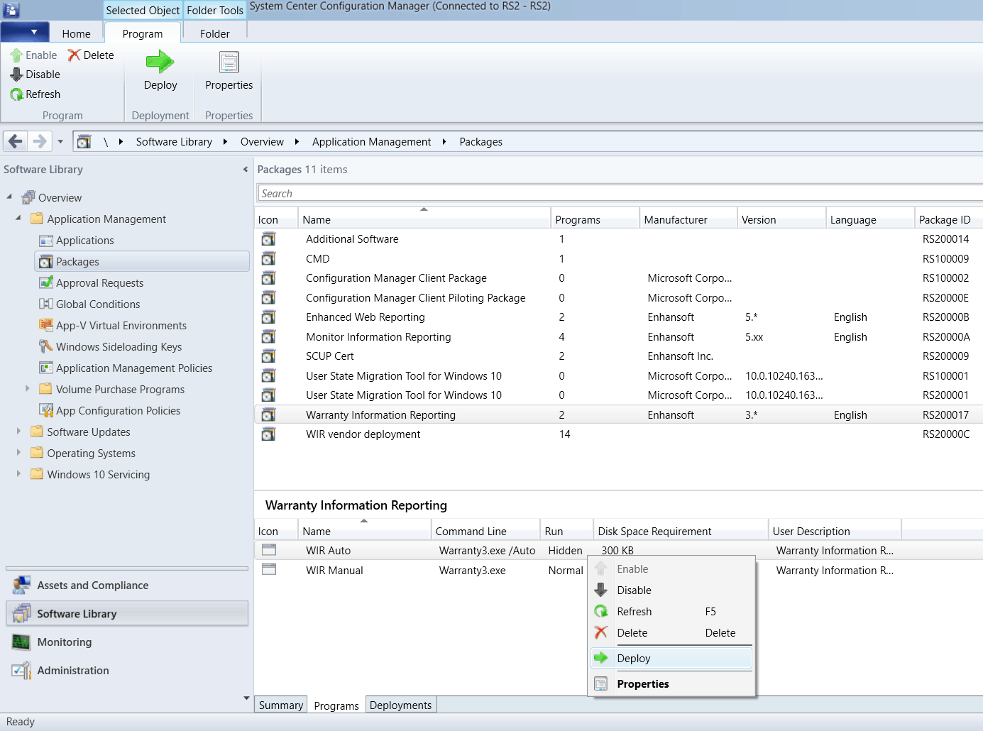 Automated WIR Deployment - Endpoint Insights Knowledge